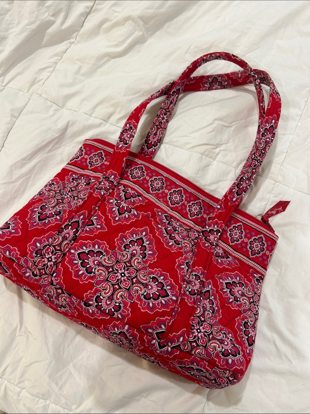 Vera Bradley Very Berry Paisley Small Vera Tote Retired